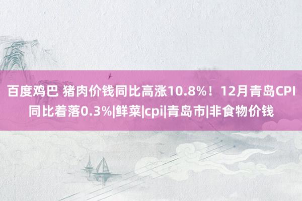 百度鸡巴 猪肉价钱同比高涨10.8%！12月青岛CPI同比着落0.3%|鲜菜|cpi|青岛市|非食物价钱