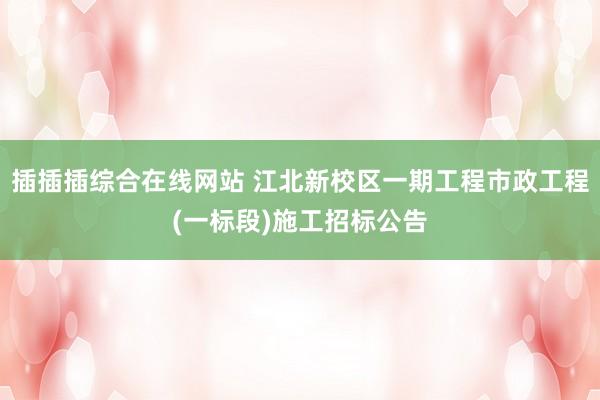 插插插综合在线网站 江北新校区一期工程市政工程(一标段)施工招标公告