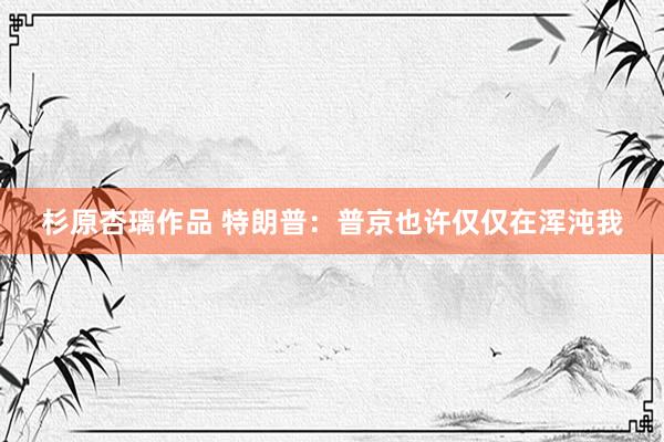 杉原杏璃作品 特朗普：普京也许仅仅在浑沌我
